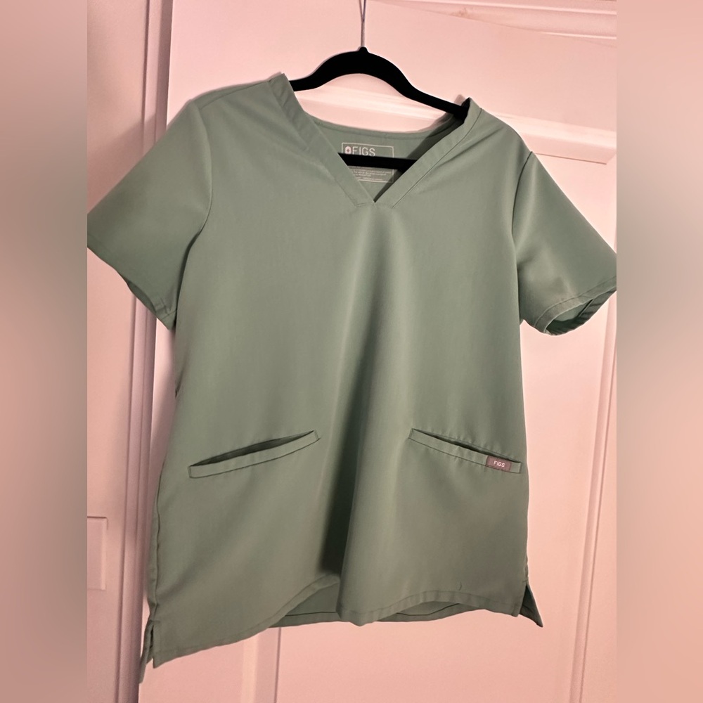 Figs Women's Top in green. Size M.